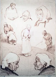 Otto studi di donna anziana